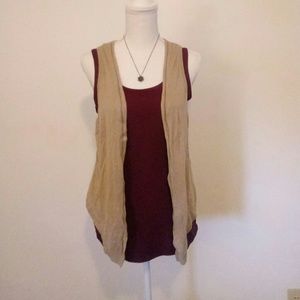 Tan Old Navy vest. Like new condition! Very cute!
